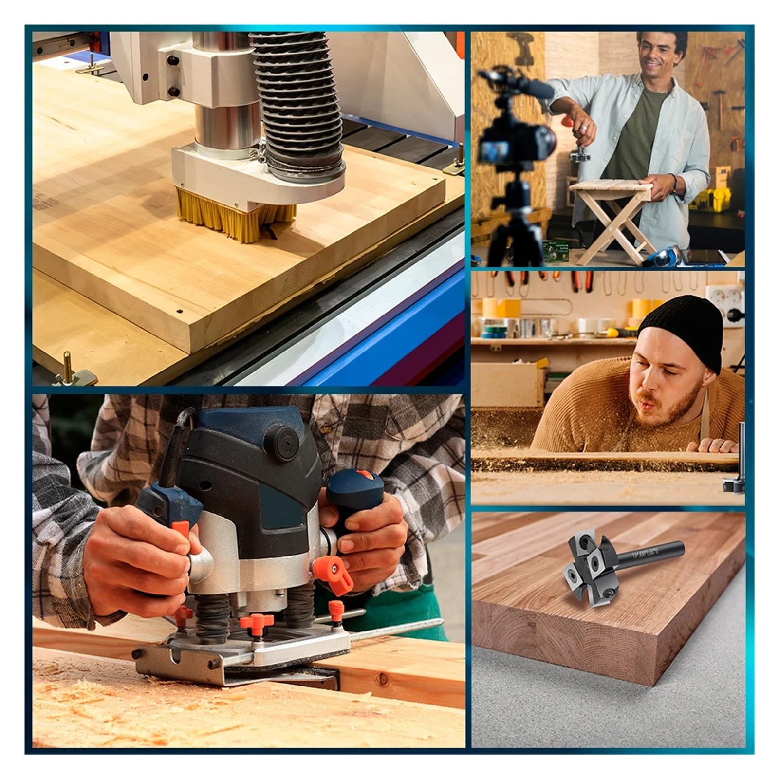 1 szt. frez do strugania spoilboardów CNC, trzpień 8 mm, płytka z węglika spiekanego 3/4-ostrzowa, strugarka do drewna, spłaszczająca płytę(8x38.1x60Lx4T)