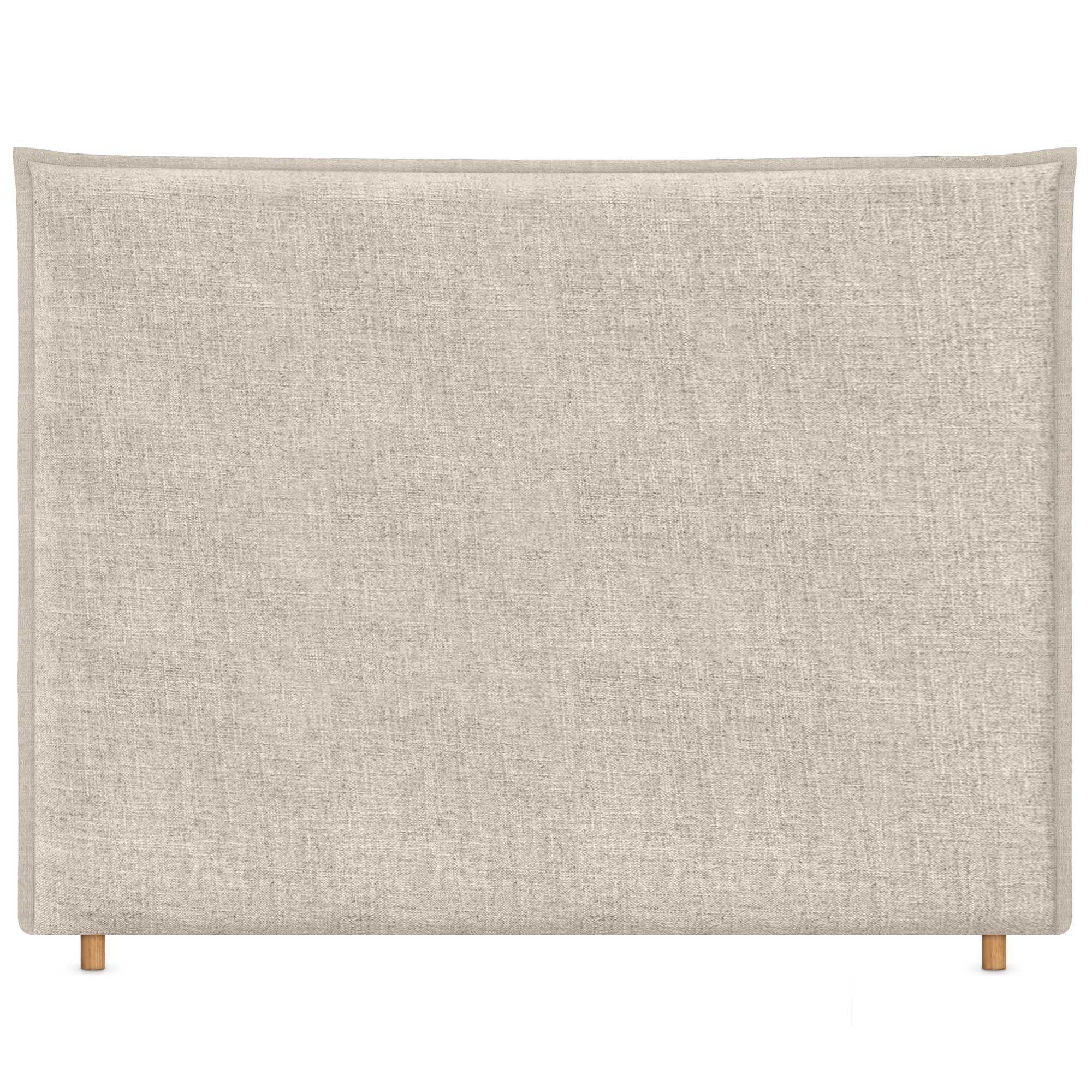 DHOME Cabecero de Lino Natural con Ribete hasta el Suelo con 8cm de Grosor Cabezal Tapizado Cama Dormitorio Moderno Top Trending (Lino Natural, 150cm (Camas 150))