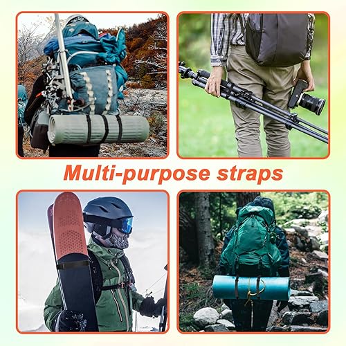 Miniatura 6 de Correas para portabicicletas, 8 unidades, reutilizables, ajustables, estabilizadoras de ruedas, correas de amarre para bicicleta para rack de