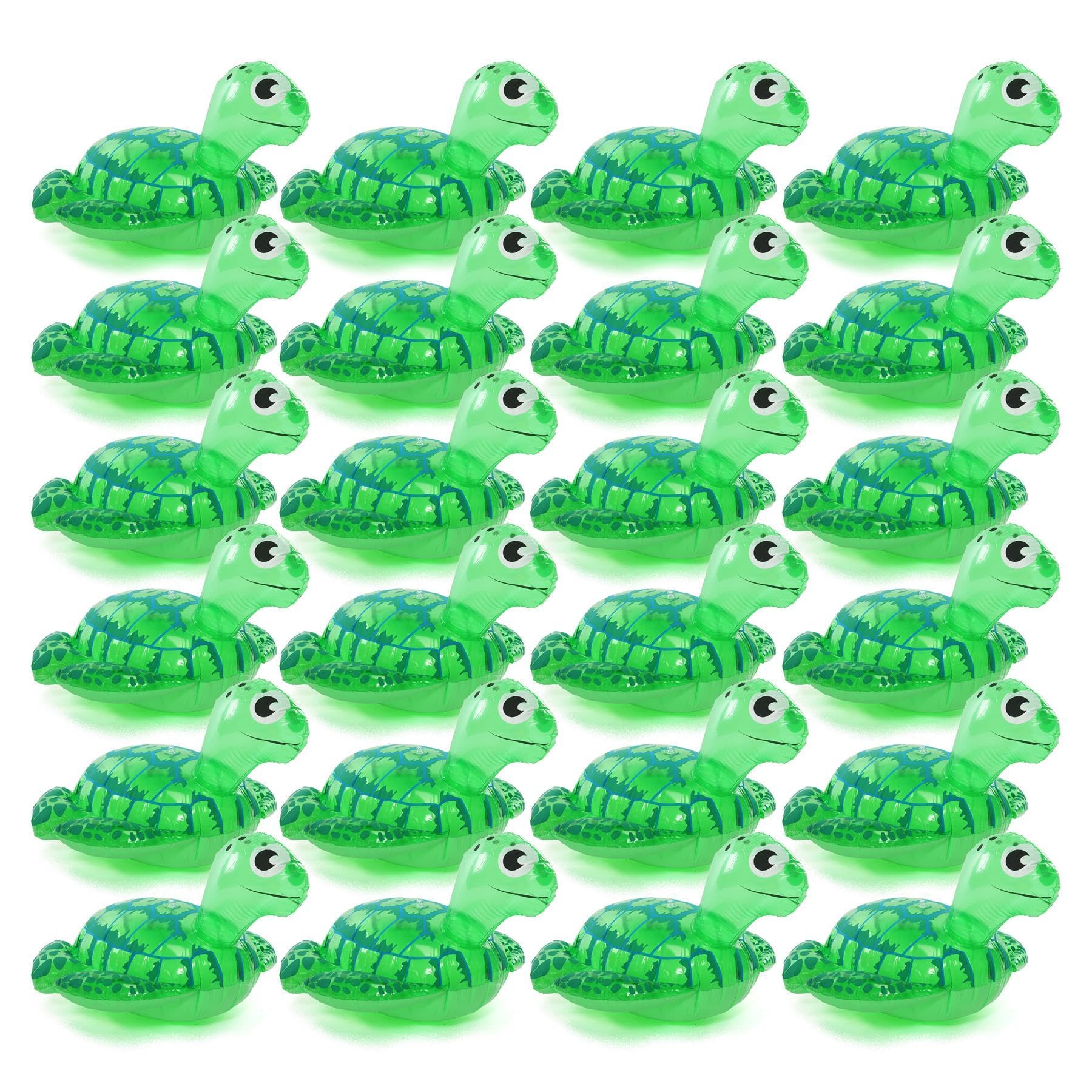 Adult Green Turtle Inflatable Pool Floats, Pack of 24, 50cm/20in Each