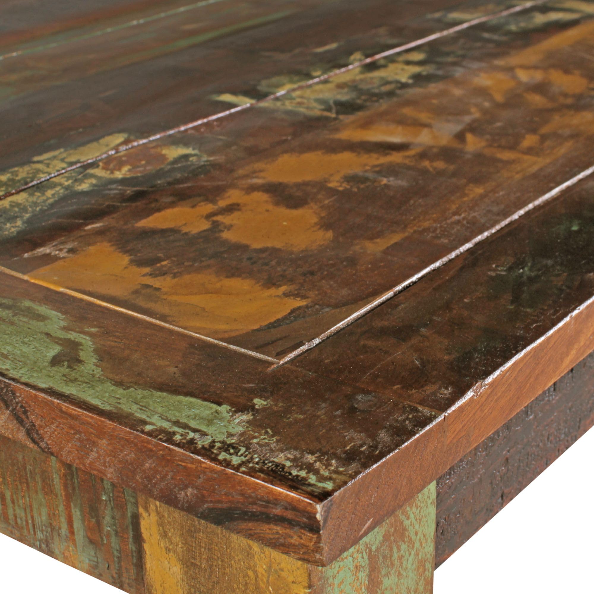 FineBuy Esszimmertisch Aus Mango Massivholz – Rustikaler Landhaus-Tisch 120x76x70 Cm, Für 4-6 Personen, Rechteckiger Küchentisch