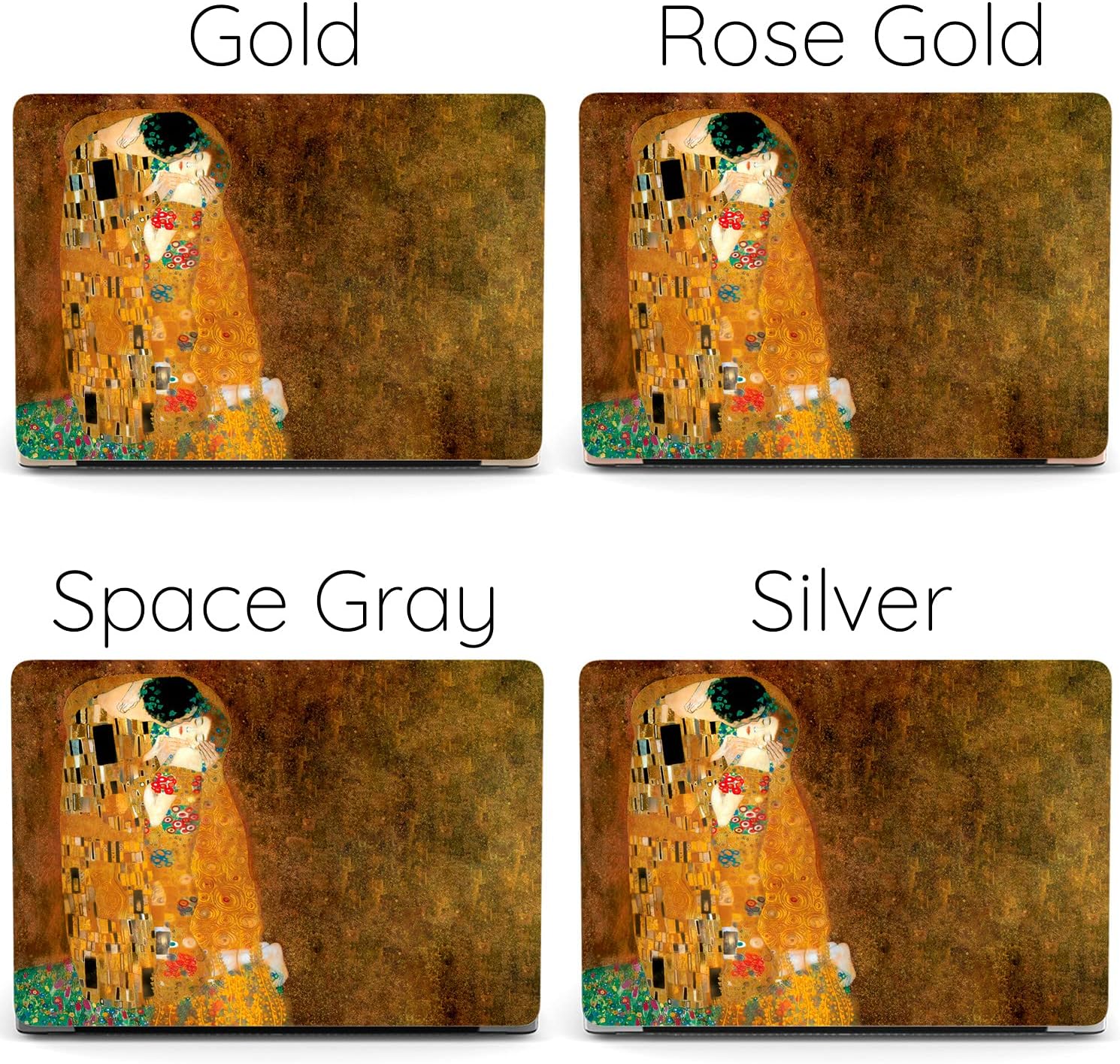 Mertak Hard Case Compatible with MacBook Pro 16 14 Air 15 13 inch M3 M2 M1 Mac 2024 2023 2022 2018 Print Lovers Cover Touch Bar Plastic Painting Gustav Klimt Laptop Clear The Kiss Protective