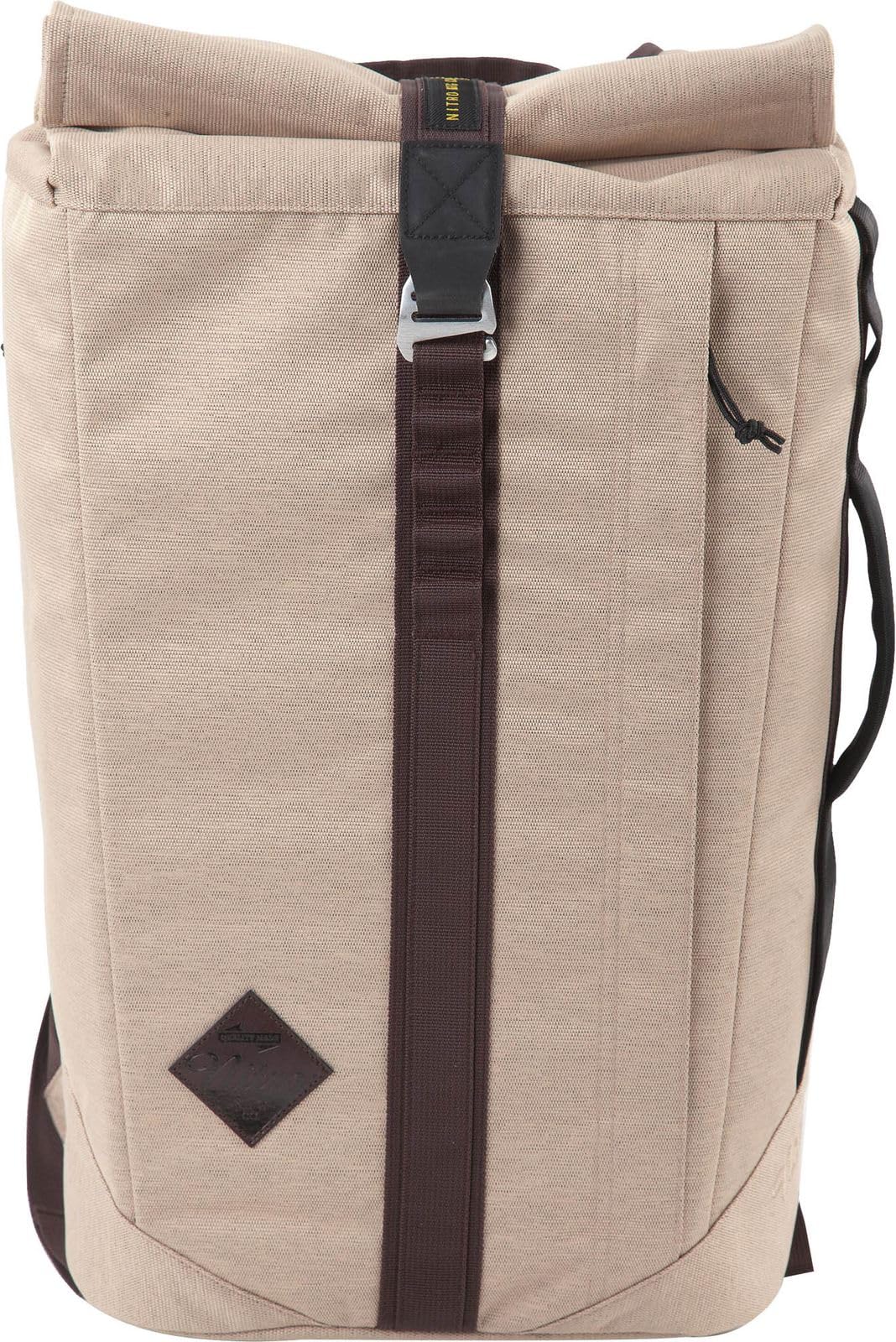 Scrambler plecak biznesowy z rolowanym topem i wyściełaną kieszenią na laptopa 15", plecak Urban Mobility, plecak kurierski, plecak na co dzień, Migda?owy, 28L +, Scrambler