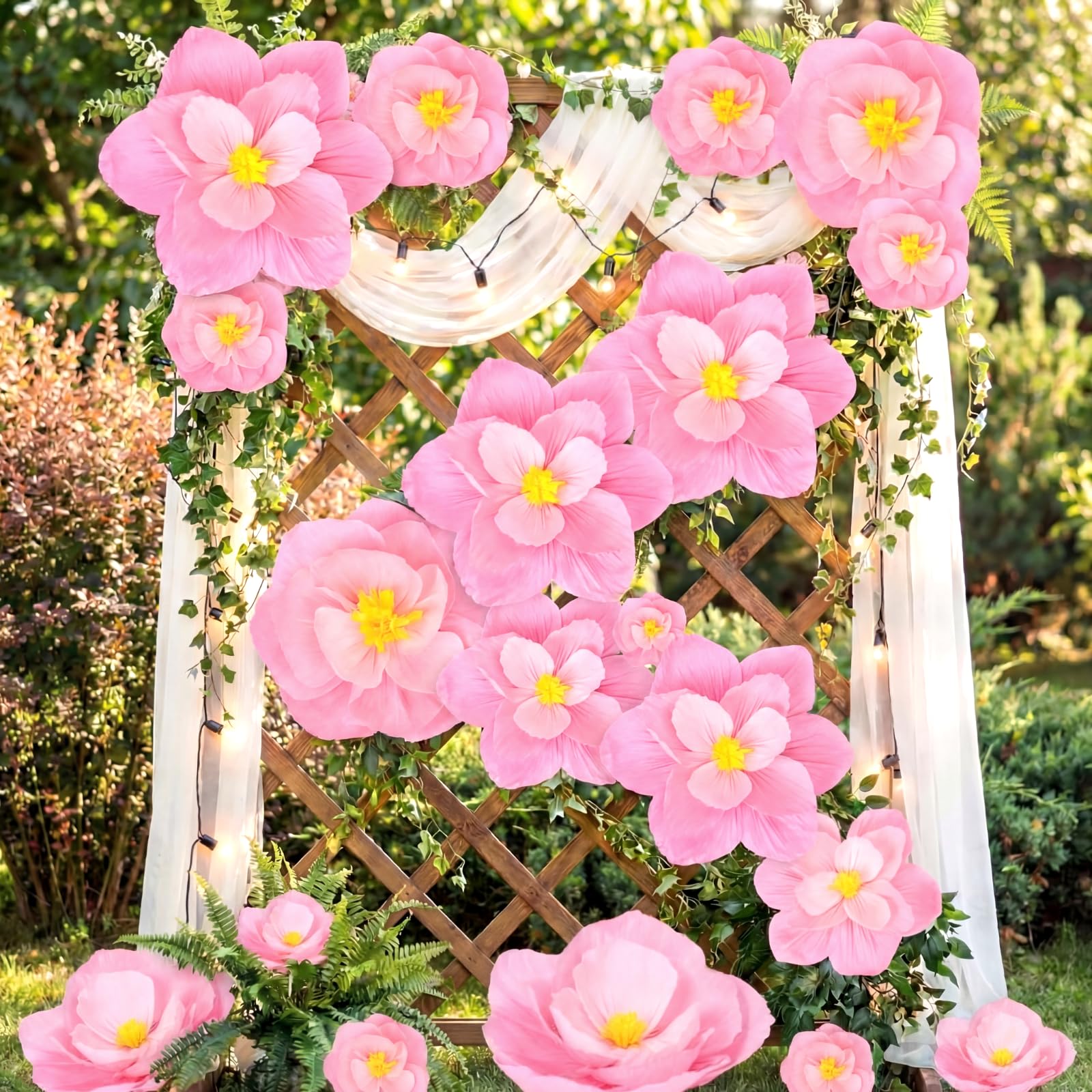 Riesige Papierblumen, künstliche Papierblumen, Dekorationen für Hochzeit, Abschlussfeier, Brautparty, Geburtstag, handgefertigt, Wandhintergrund, Tischdekoration, Partyzubehör (Farbverlauf