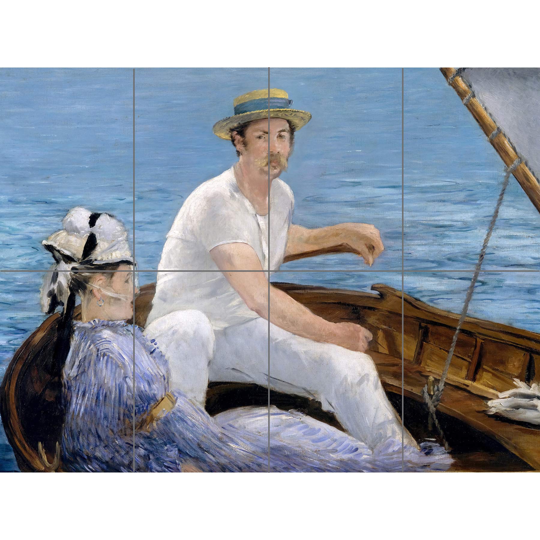 Artery8 Manet Boating Painting XL Giant Panel Poster (8 Sections)