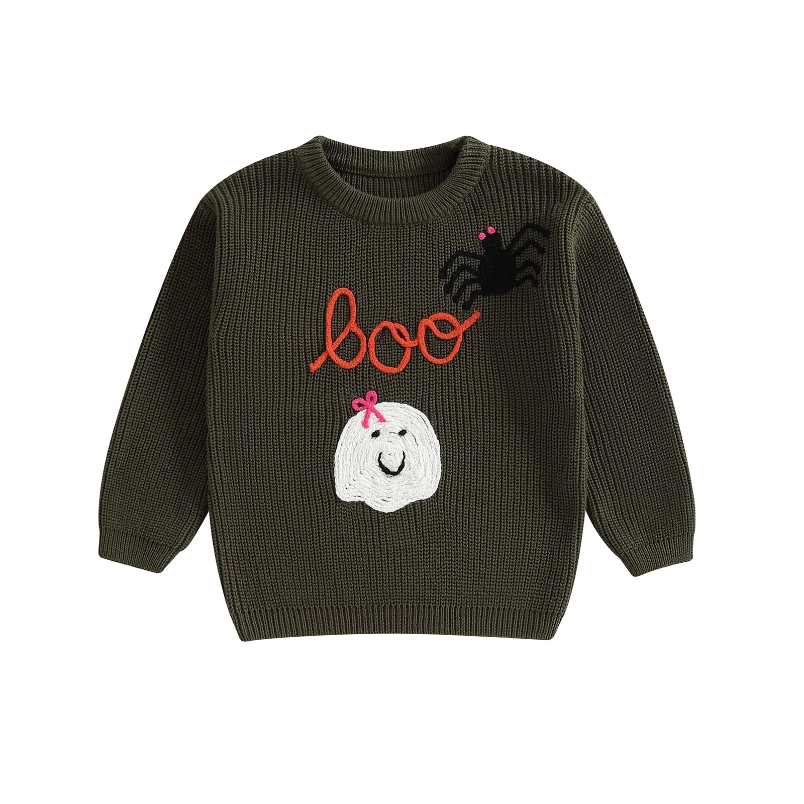 LSFYSZD Toddler Baby Girls Boys Halloween Pumpkin Sweaters Long Sleeve Crew Neck Winter Warm Knitwear Pullover Jumpers Top — view 211