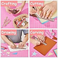 Vista 5 de HEADLEY TOOLS Alfombrilla de corte autocurativa de 18"x24" engrosada, A2 Alfombrilla de corte rotatoria para costura de manualidades, tabla de corte