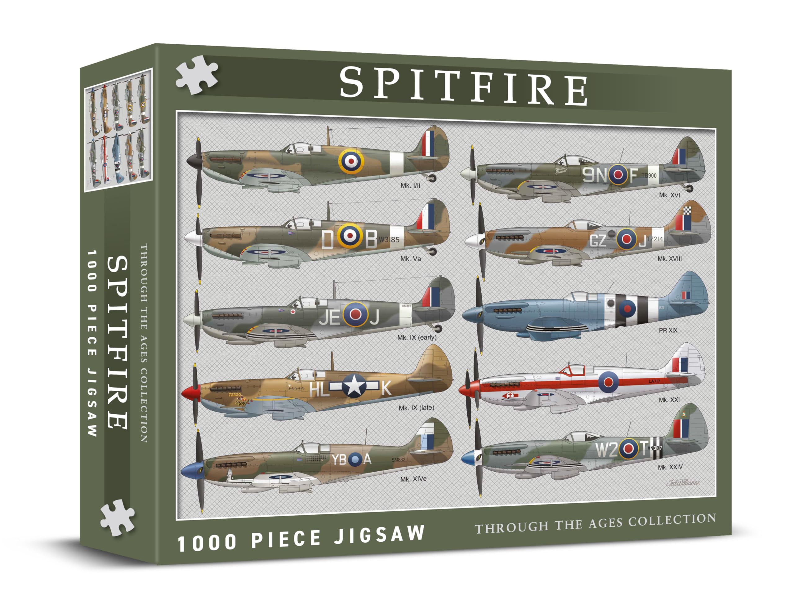 Coach House - 1000 Piece Jigsaw Puzzle, Transport Icons - Through the Ages Collection, Challenging Gifts for Men of All Ages (Spitfire)