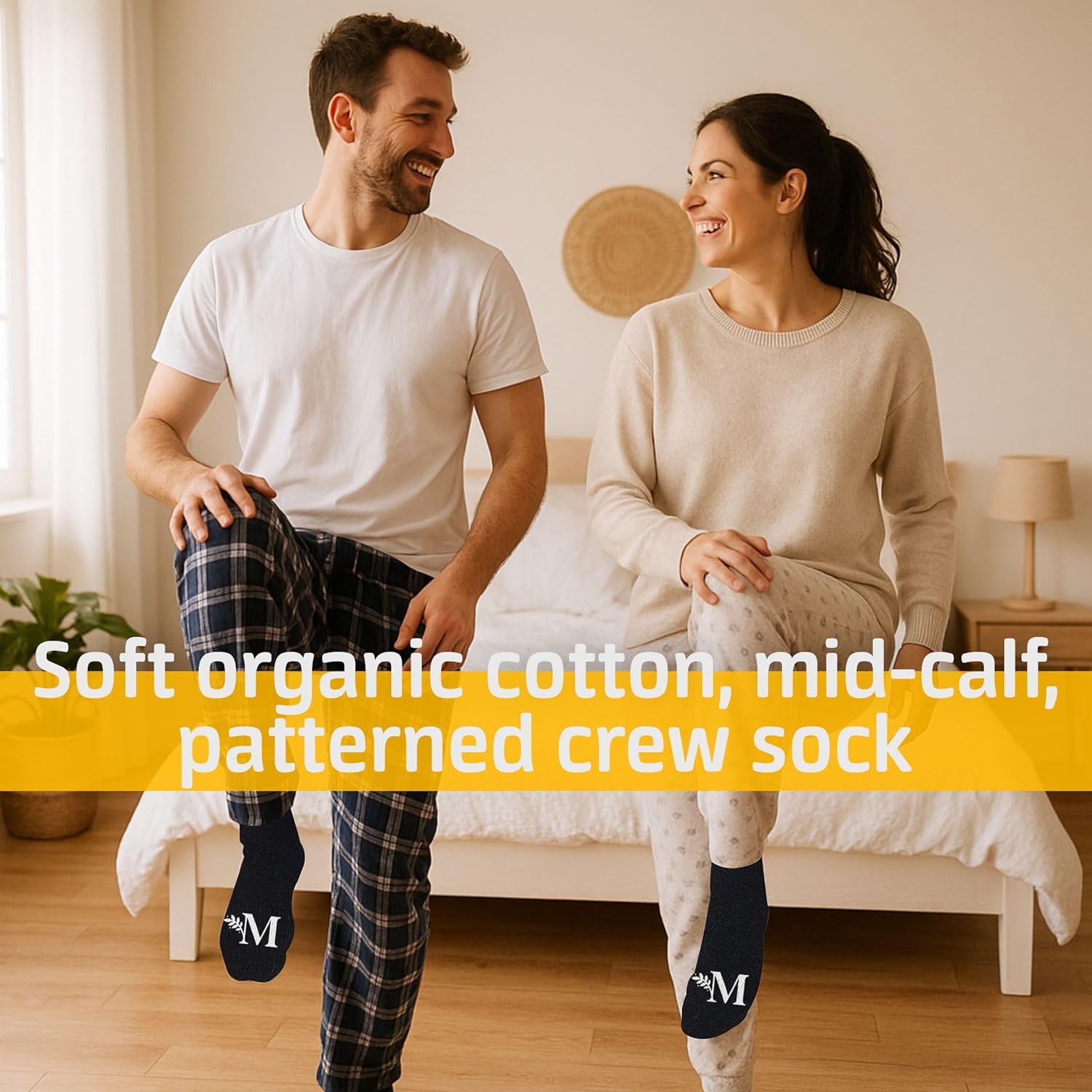 Maggie's Organics Patterned Crew Socks - All Day Comfort - Image 3