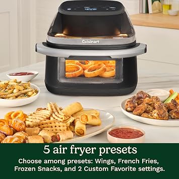 Cuisinart ClearView Large 9-Quart Basket Air Fryer with ClearView Window, Digital Control Panel, 5 Functions, 3 Air Fry Presets, 2 Custom Presets, Easy Clean, PFAS-Free, AFC-9