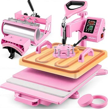 15x15 Slide-Out Heat Press 5-in-1 Combo w/ 30oz Tumbler, Hat, Plate Presses