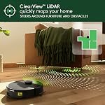 Roomba 105 Vac Robot Vacuum + AutoEmpty Dock - Self-Empties for 75 Days, Easy to use, Intense Power-Lifting Suction, LiDAR Navigation, Multi-Surface Cleaning, Cleans in Neat Rows, Works with Alexa