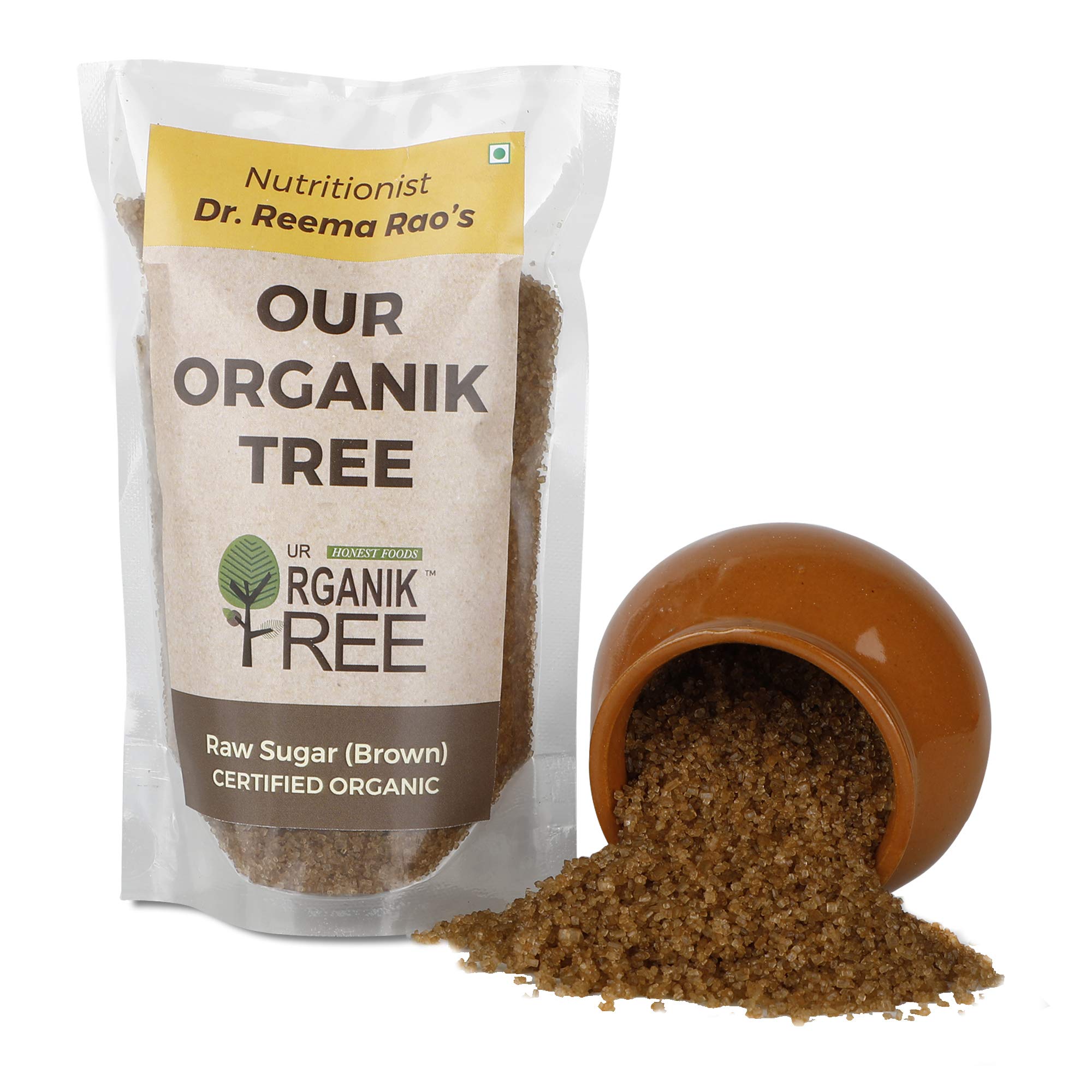 Our Organik Tree Certified Organic Brown Sugar | Raw Cane Sugar | No Chemical, Bleach, Sulphur 450gms (B01KC992J8) Amazon Price History, Amazon Price Tracker