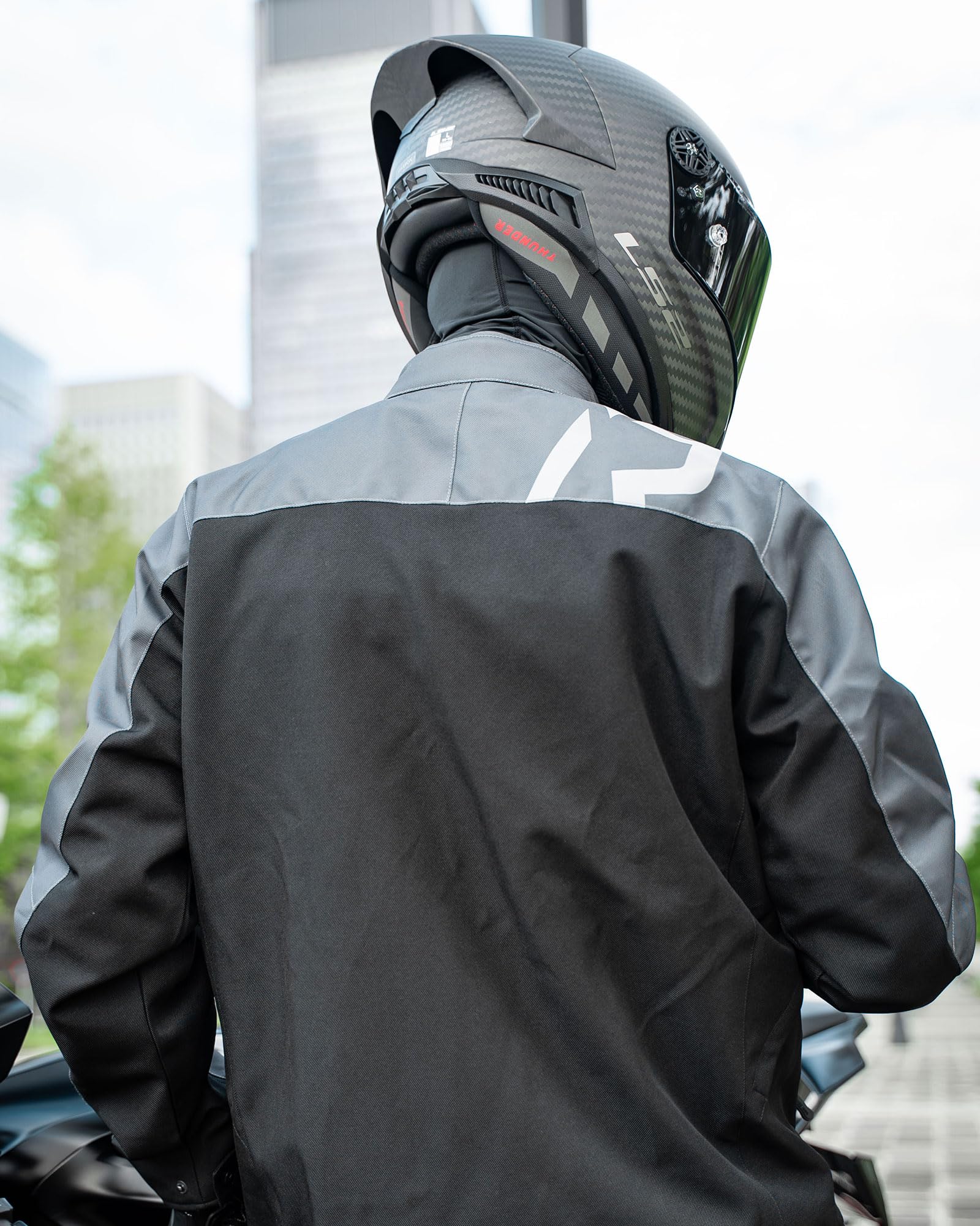 RIDEIRON Motorradjacke Herren mit Protektoren CE – Reflektierendes Logo, 4 Taschen, Atmungsaktiv mit Belüftungsreißverschluss, Textil Biker Jacke 4 Jahreszeiten mit Thermofutter M-XXL