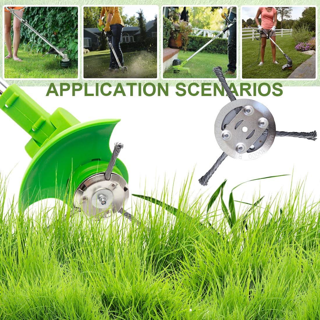 Lama Per Decespugliatore In Filo Acciaio - Testina Universale Per Taglio Erba E Muschio, 3 Teste - Foto 6