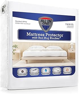 Sponsored Ad - All-in-One Mattress Protector, Zippered Encasement, Water & Stain Resistant, Triple Seal Protection, Twin XL, White