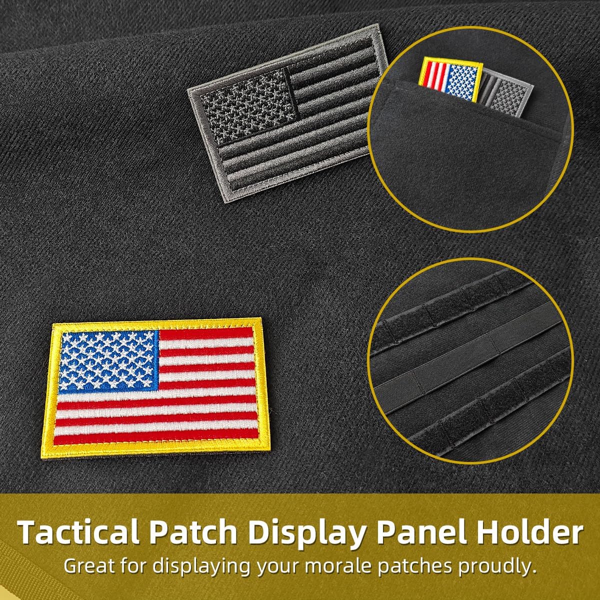 Tactical Patch Wall Board,Collapsible Tactical Patch Display, Hook and Loop Military Patches Holder