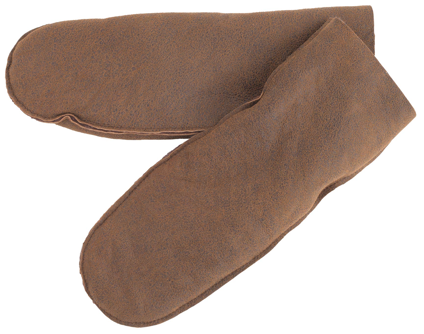 Lambland Ladies Premium Sheepskin Whole Piece Mittens in Rust with Aviator Finish