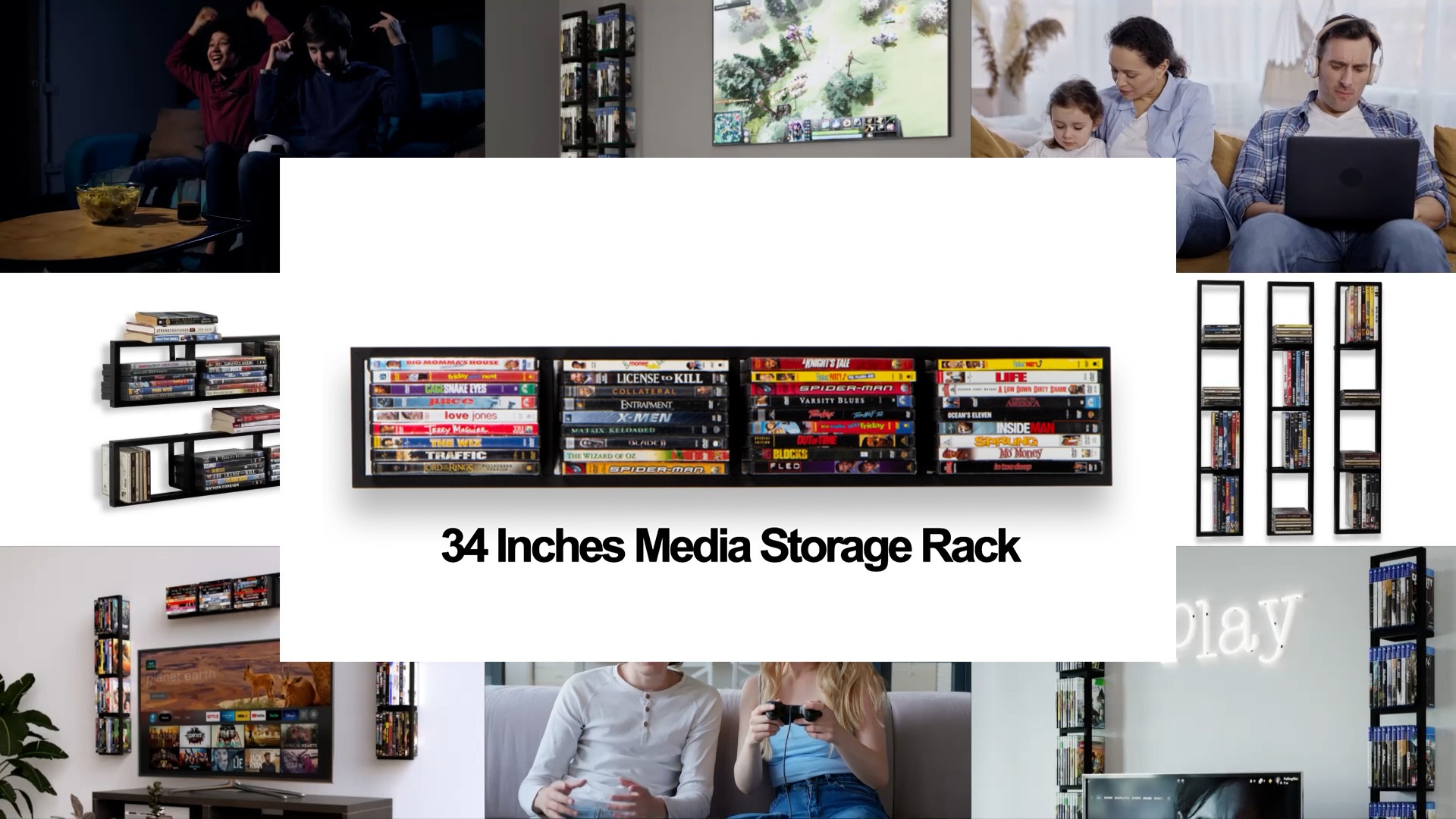 Amazon.com: You Have Space Black Floating Shelves for Wall, 34