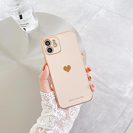 Amazon Co Jp Iphone12 ケース 可愛い ハート おしゃれ スマホケース Iphone12 ケース 韓国 シンプル キラキラ 光沢 ソフトケース アイフォン 12ケース 人気 女性 ファッション 個性的 ストラップホール付き Vivinn 超軽量 薄型 持ちやすい ソフトケース 携帯カバー