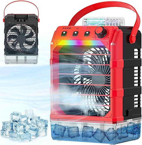 Ventilador de nebulización portátil compatible con batería Milwaukee de 18 V (sin batería) o alimentado por USB, ventilador de refrigeración para