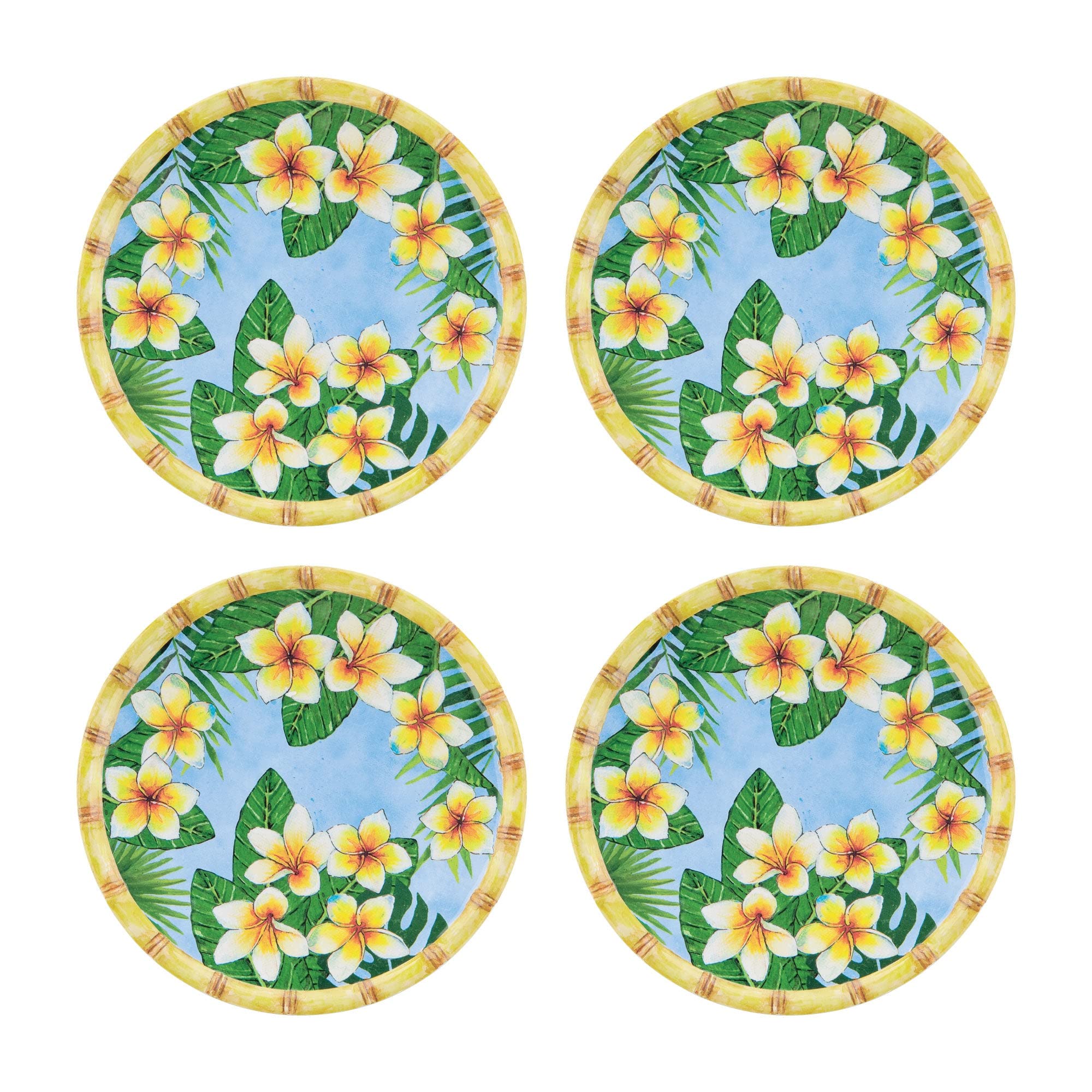 UP ware - Platos de melamina de bambú (4 piezas, 15 cm, platos de aperitivo/platos de postre