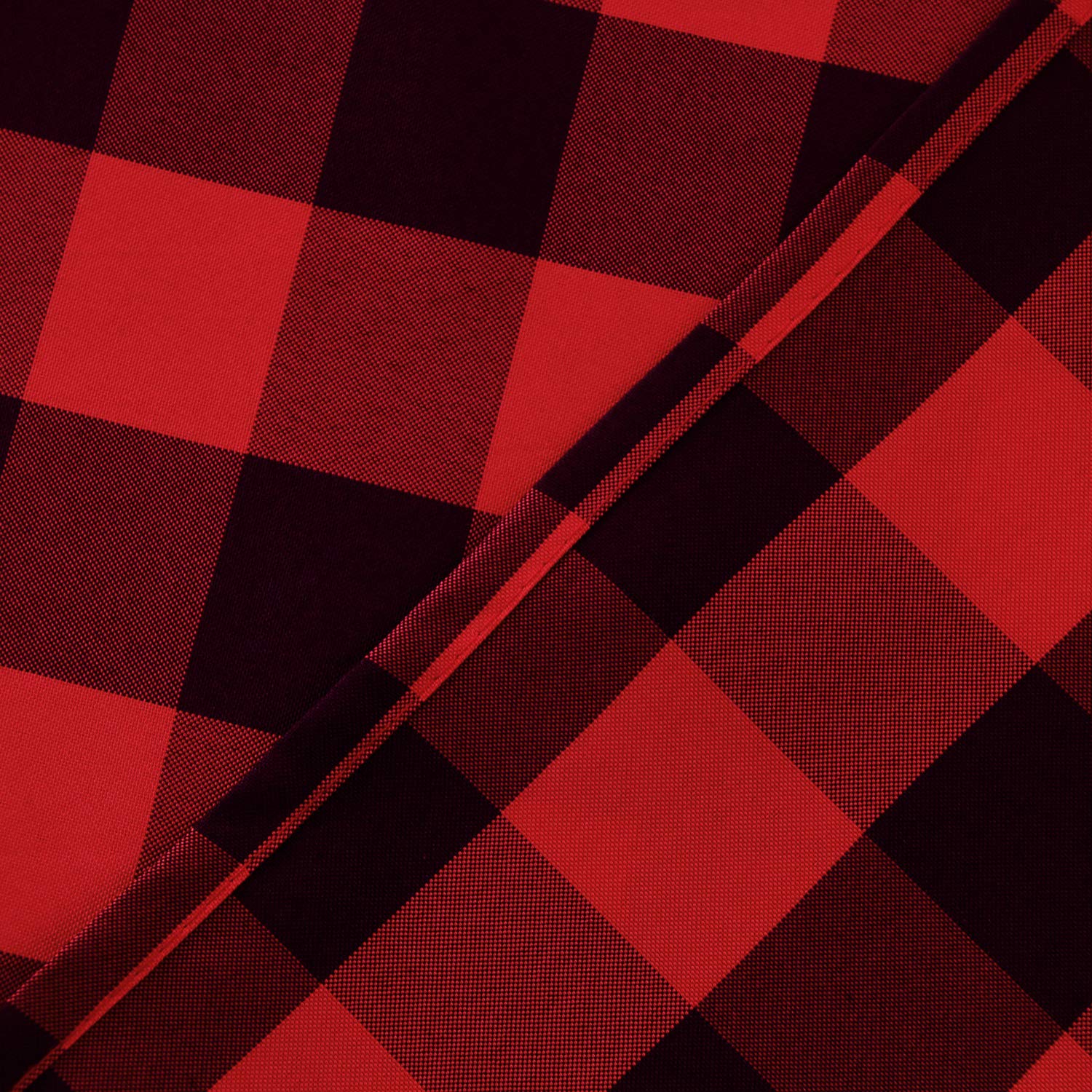 Hiasan Rideaux de Cuisine avec cantonnière 60"x18" 1P|29"x36" 2P Rouge/Noir