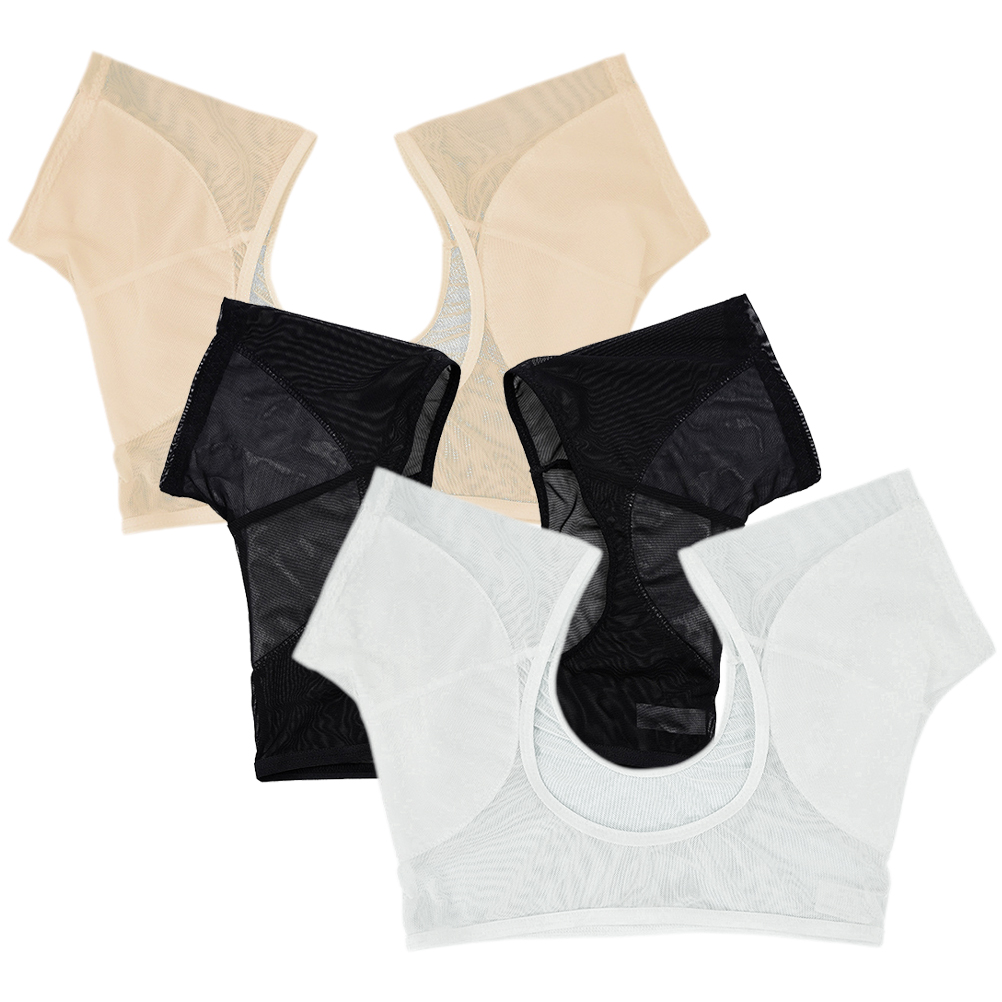 Lot De 3 Gilets Anti-transpiration Pour Femme - En Nylon Respirant, Absorbant, Lavable, Pour Sport Et Quotidien - 4