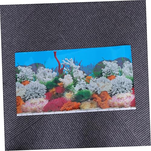 Miniatura 6 de iplusmile Papel de pared 3D, pegatinas 3D fondo de acuario 3D, fondos de pantalla 3D de 10 galones de fondo de pecera de doble cara, adhesivo
