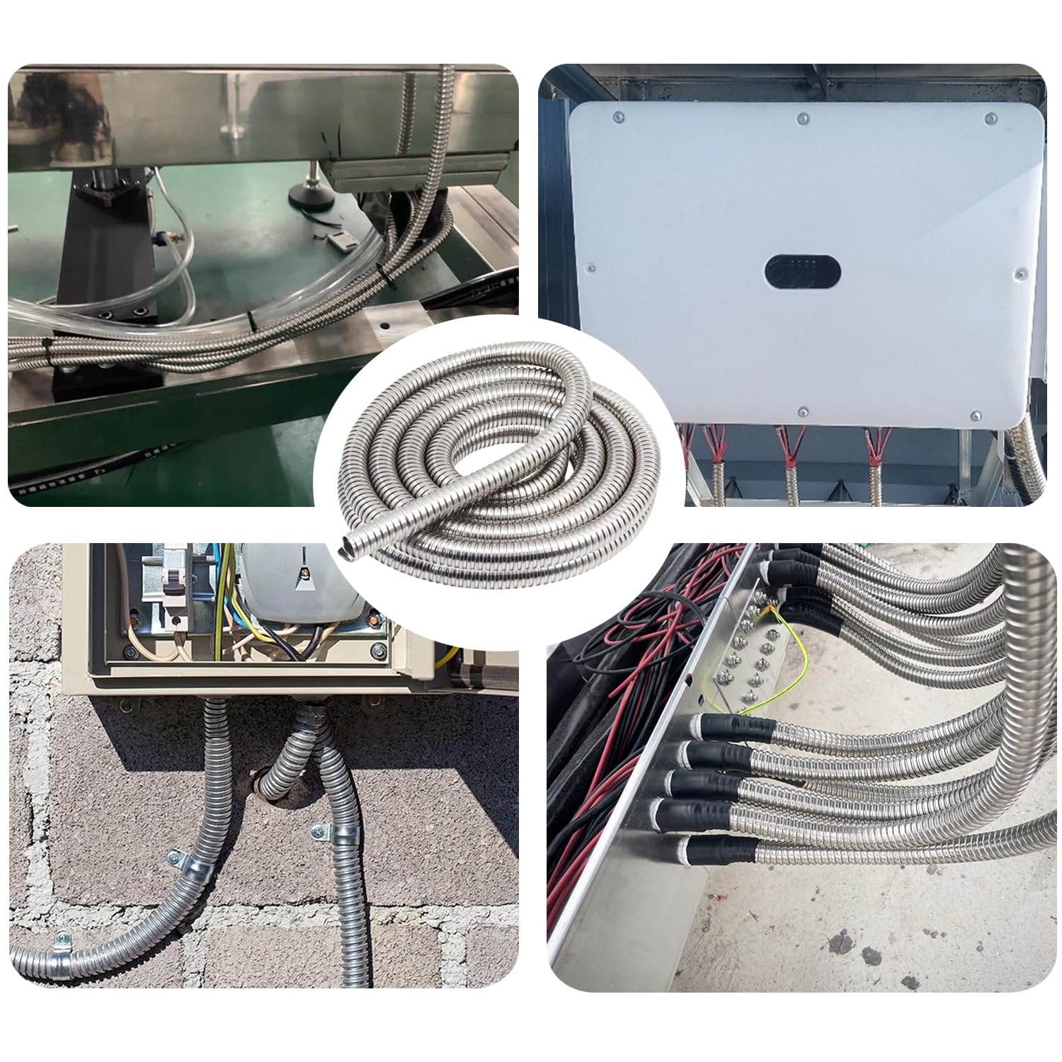 Diametro interno di 13 mm, tubo corrugato in acciaio inossidabile 304, linea di cablaggio, guaina protettiva per tubi e tubi, lunghezza di 3 metri