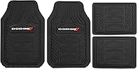 Plasticolor Dodge WeatherPro 4-Piece Black Floor Mats Set - Universal Fit, Durable Rubber Protection for Trucks & Cars