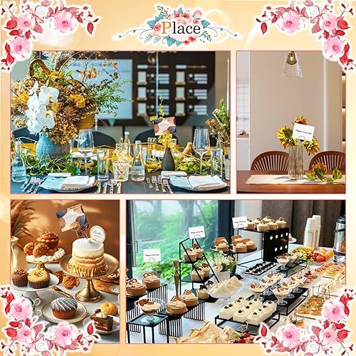 Miniatura 5 de 30 púas florales de alambre de metal de 13 pulgadas, soporte de tarjeta de metal para nombre, clips de número, soporte de imagen, soporte redondo