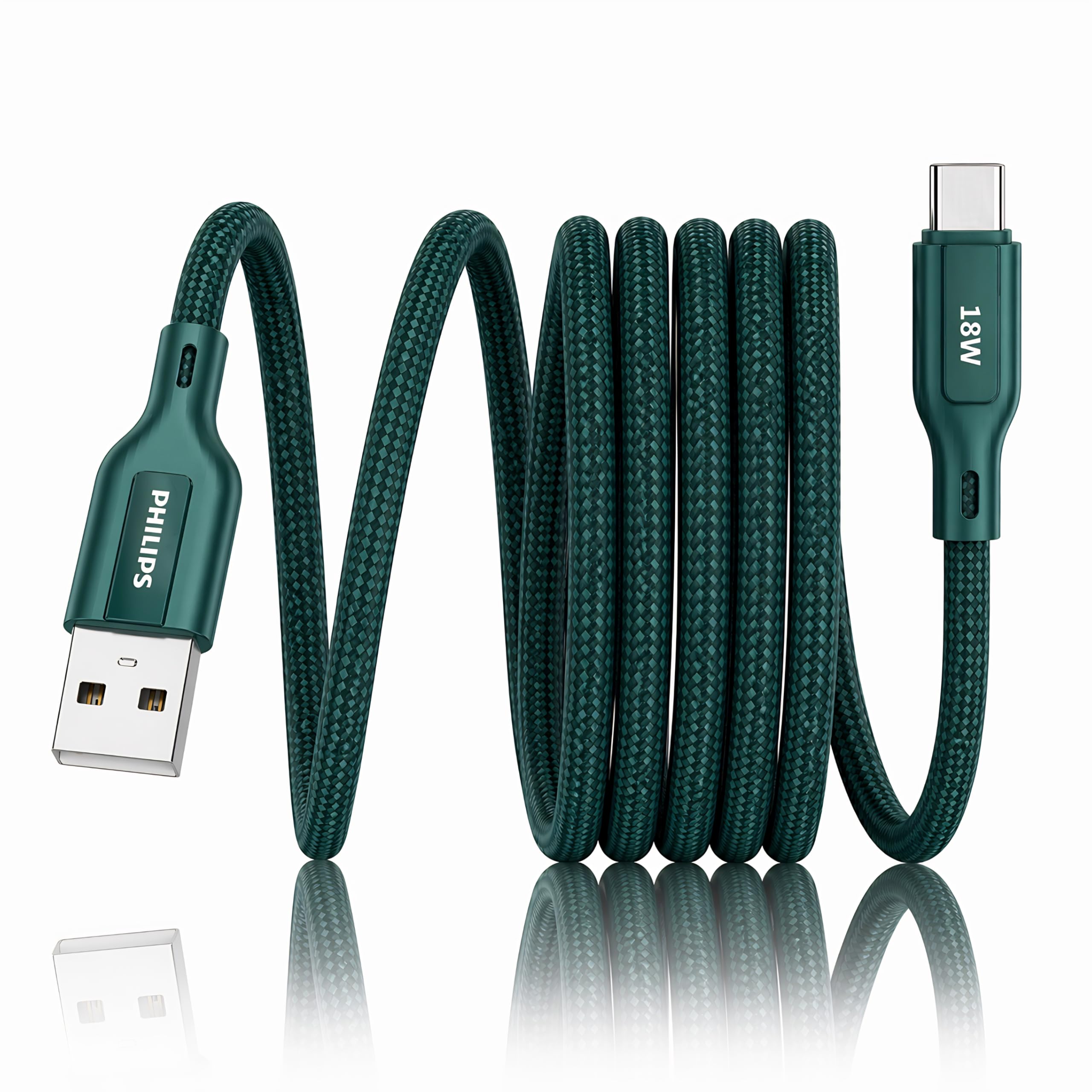 Philips 2m Fast Charging USB-C Cable - Iron Red -11