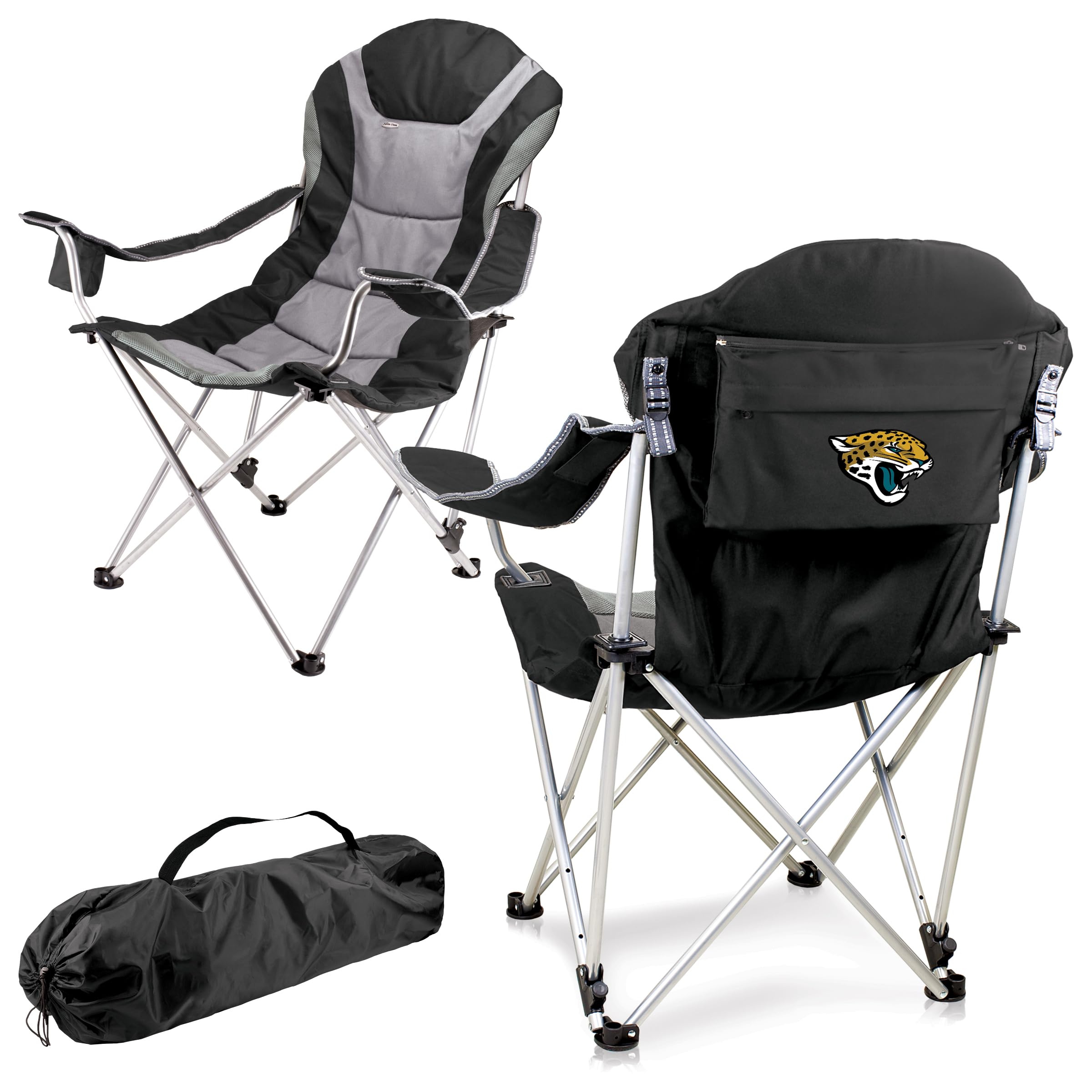 Picnic TIME NFL Unisex-Adult NFL Reclining Camp Chair, Beach Chair for Adults, Sports Chair with Carry Bag