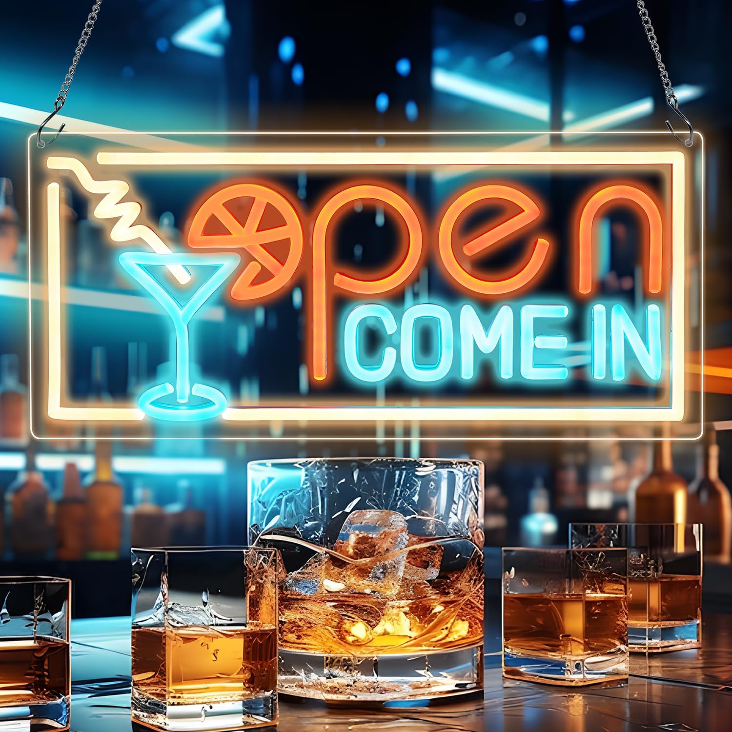 Led Neon Open Signs for Business,15.75"X 7.09" Open Signs, Powered by USB with ON/OFF Switch, Adjustable Bright Led Neon Open Sign for Bar Salon Coffee Stores Club Hotel Wall Decor Neon Light Sign