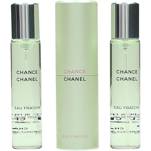 Chanel Chance Eau Fraiche Eau De Toilette Purse Spray for Women 3 X 0.7, 2.1 Fl Oz