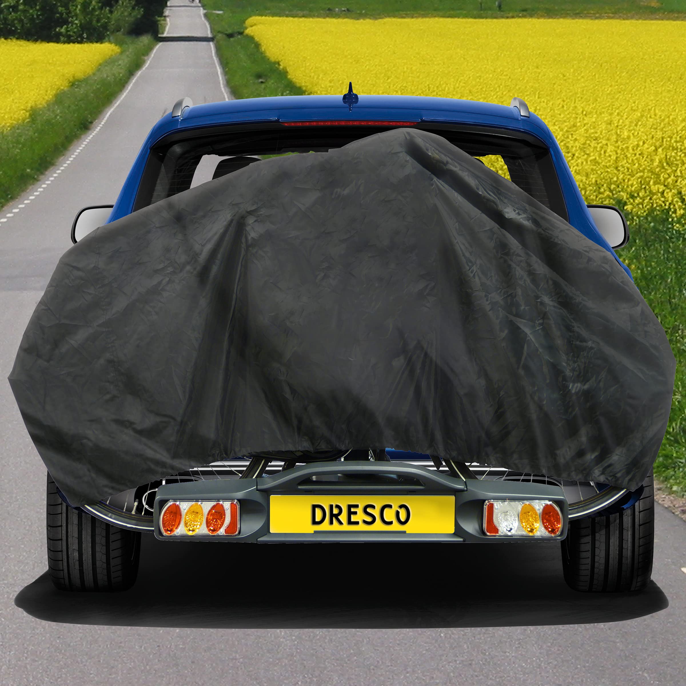 Dresco Fahrradabdeckung für 1 Fahrrad | Wasserdicht | 200x72x98cm | Für Fahrradträger und Lagerung