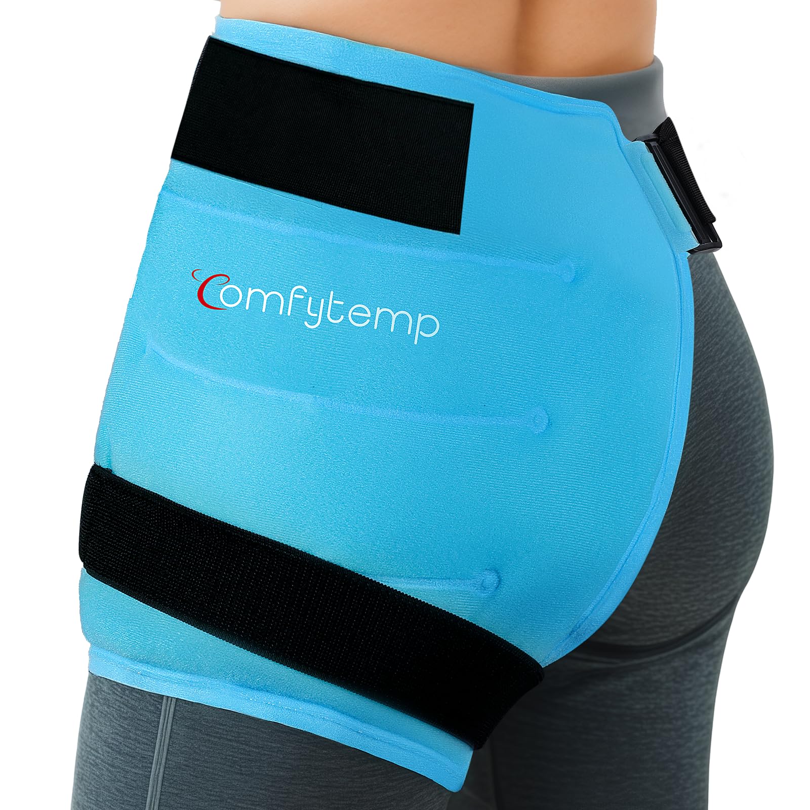 ComfytempMedium Hip Ice Pack Wrap for Hip Replacement, Fracture, Hip Pain Relief, Sciatica, Reusable Gel Cold Compression Brace for Injuries After Surgery, Physical Therapy Surgery Gift for Women Men