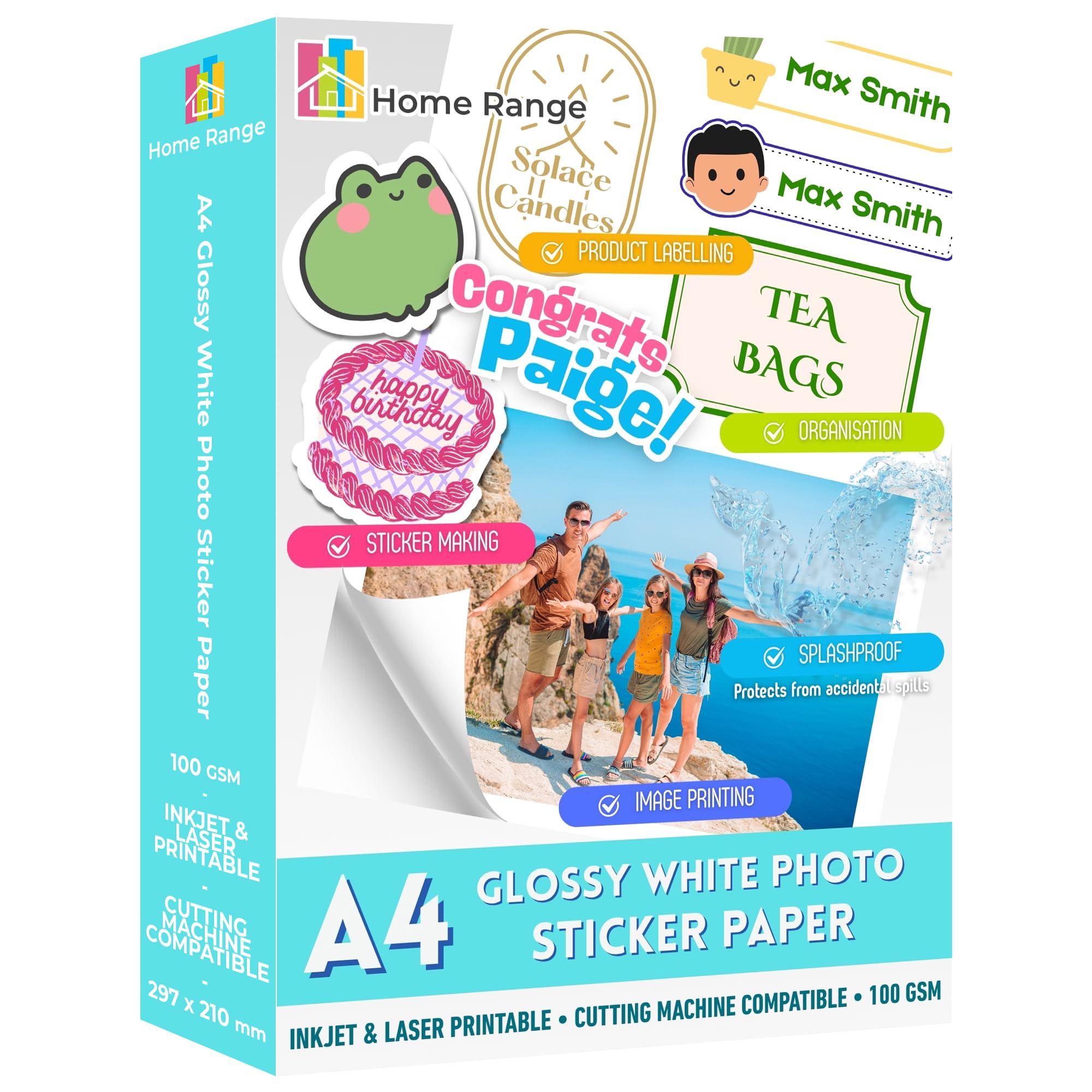 A4 Glossy Self-Adhesive Photo Sticker Paper | 50 Sheets