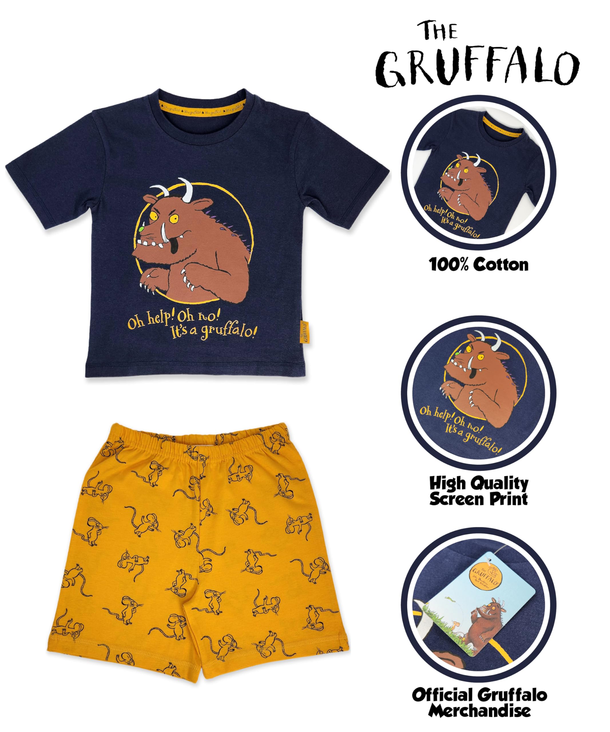Magic Light Gruffalo - Conjunto de pijama corto de 18 a 6 años