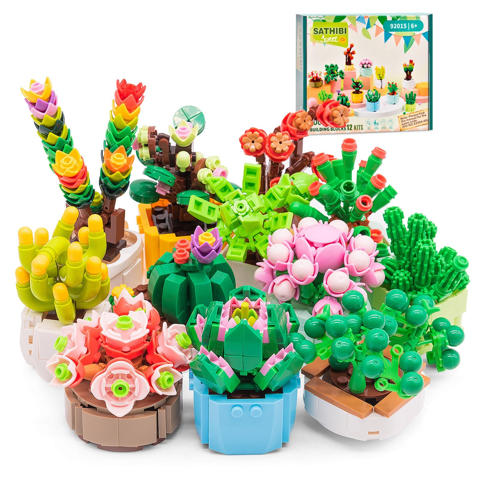 Amazon.com: SATHIBI Flowers Succulents Botanical Collection