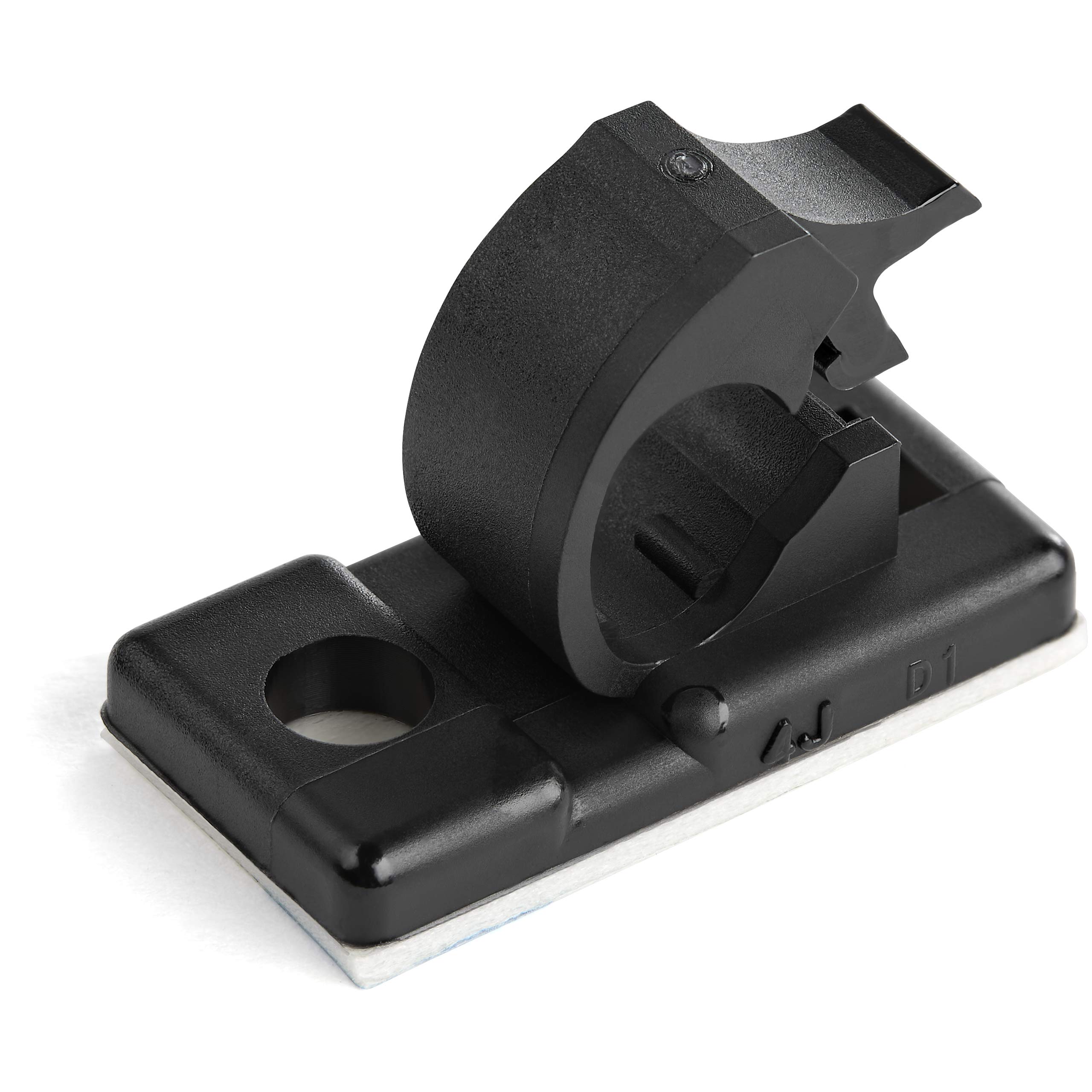 Startech.com 100 Adhesive Cable Management Clips - Network/Ethernet/Office Desk/Computer Cord Organizer - Sticky Black
