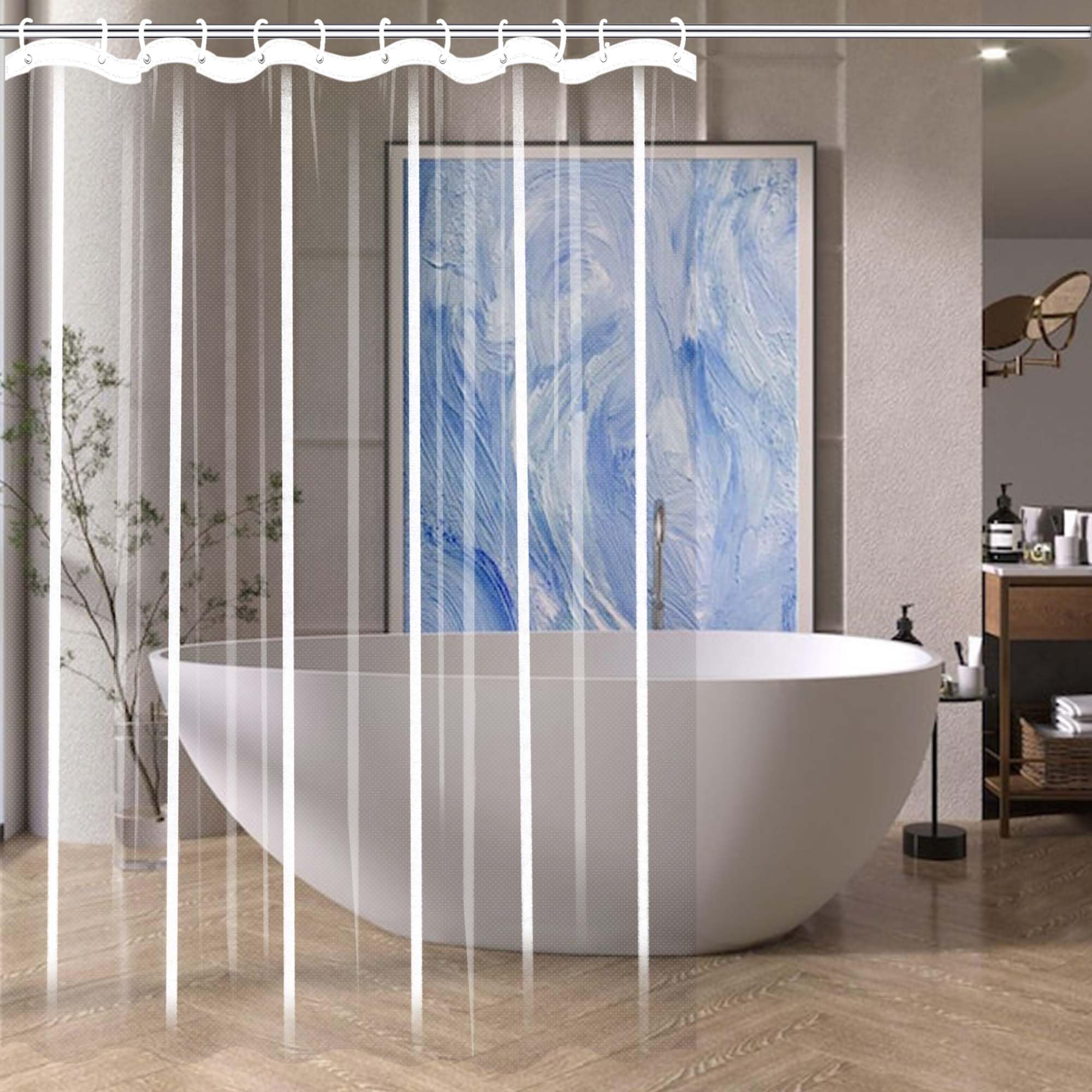 Rideau de douche anti moisissure fini l'humidité avec ce rideau lavable PEVA