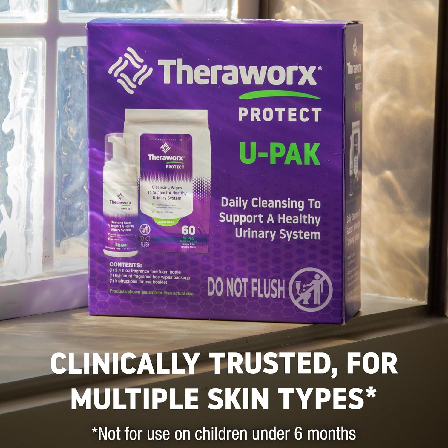 Theraworx Protect U-Pak - Daily Cleansing Kit To Help Support A Healthy Urinary System (Pack of 1)