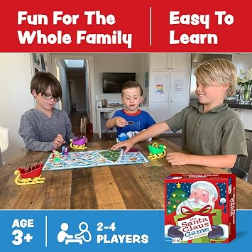 Zobmondo!! The Santa Claus Game, Great Christmas Board Game for Boys and Girls, Award-Winning Educational Game, Kids Game for Ages 3 and Up