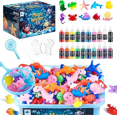 Kit de Juguete de Agua Mágica TMOL - 65ml para Niños con 20 Gel Mágico y 10 Moldes
