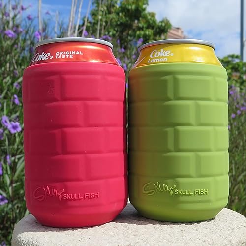 Miniatura 5 de Paquete de 2 fundas aislantes de silicona suave para latas de sodabebidascerveza, cubiertas aislantes de frío estándar de 12 onzas, fundas de soda,