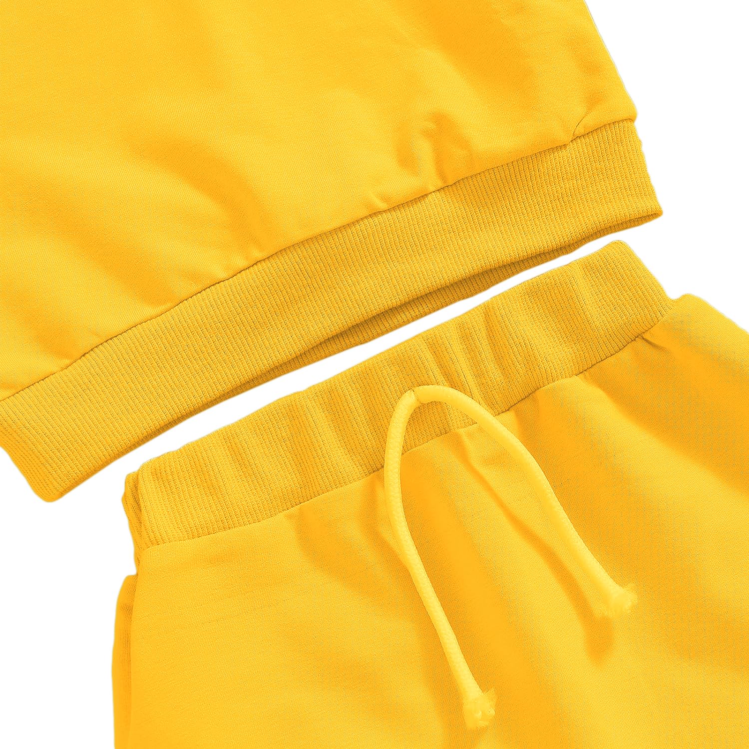 NOTWILD kids winter wear hoodies sweatshirt with jogger co-ords set for Boys and girls combo (4-5 YEAR, Yellow) 1