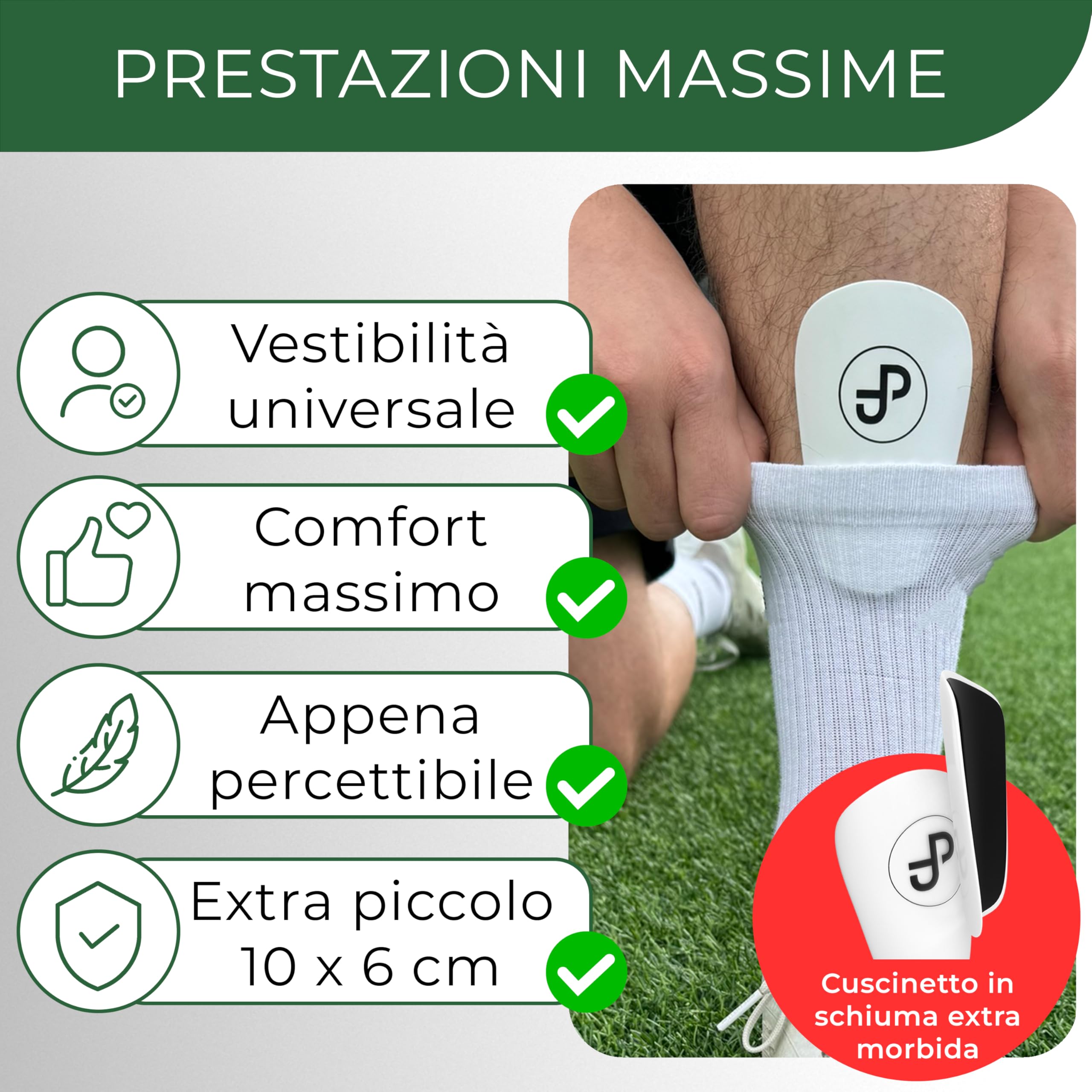 JDP Mini Parastinchi, parastinchi extra piccoli calcio uomini, gambali antiscivolo bambini calcio, shin guards 9 colori diversi