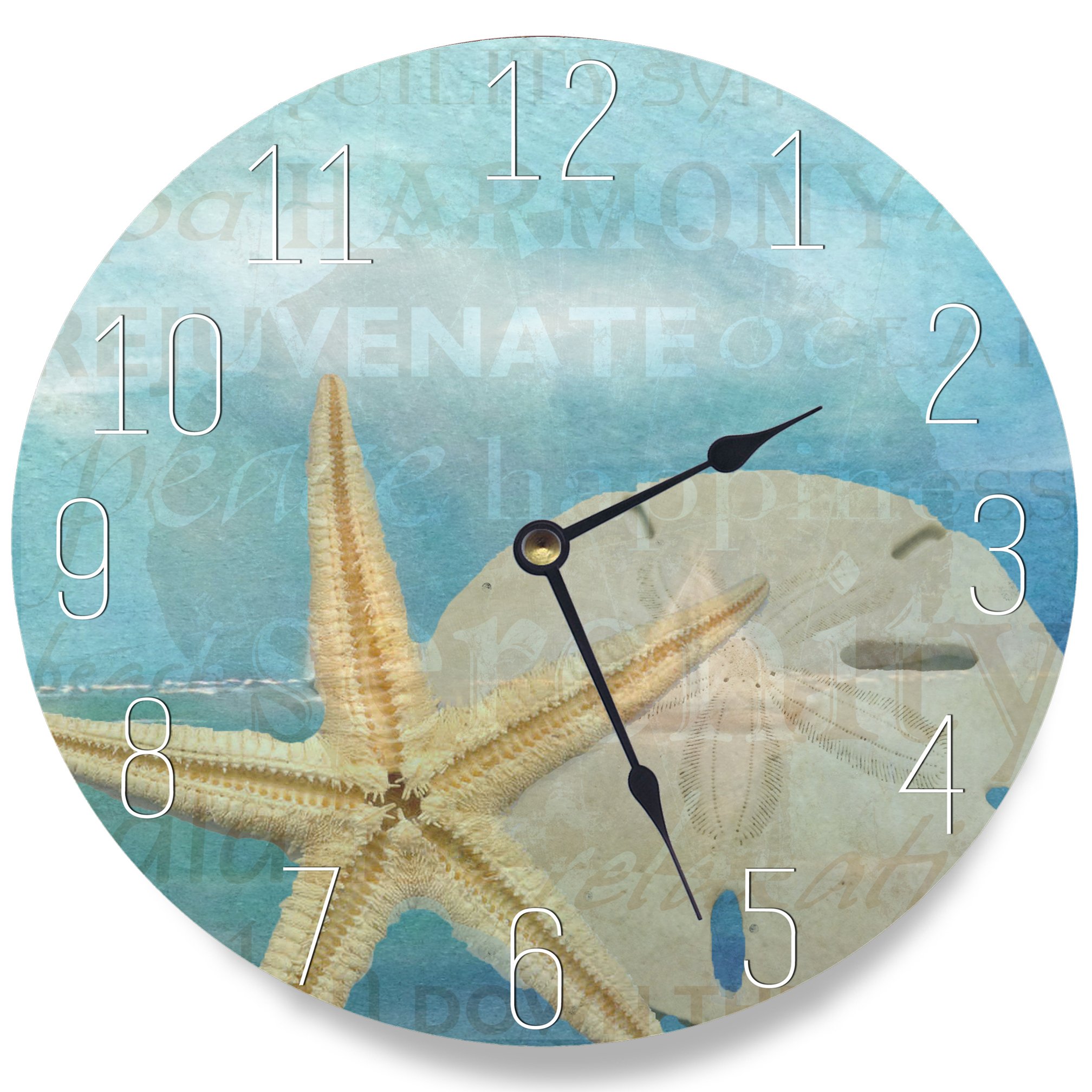 Horloge murale pour personnaliser un mur vide avec motifs marins Stupell Home Decor MDF